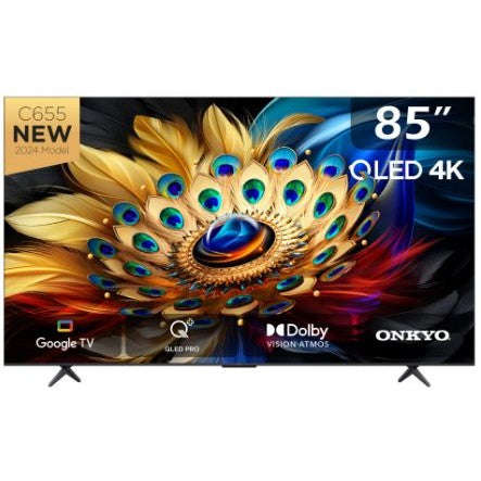TCL 85-Inch QLED C655 Series Google TV  4K UHD, Smart Features, Dolby Atmos