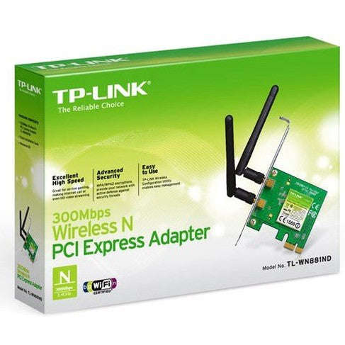 TP-Link 300Mbps Wireless N PCIe Adapter (TL-WN881ND) - High-Speed Wireless Solution