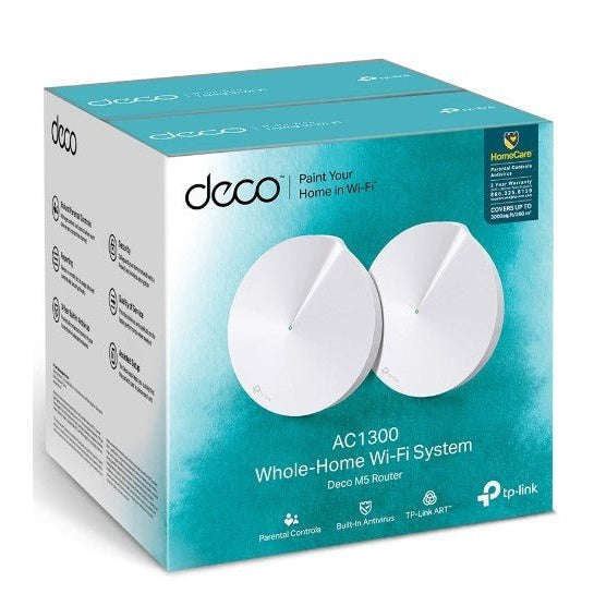 TP-Link Deco M5 2-Pack Whole Home Mesh Wi-Fi System for Seamless Connectivity