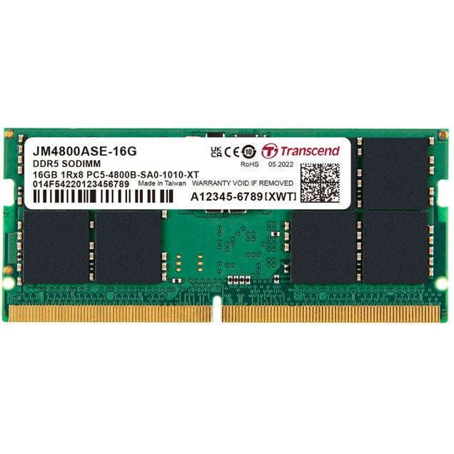 Transcend JetRam 16GB DDR5-4800MHz SO-Dimm Memory