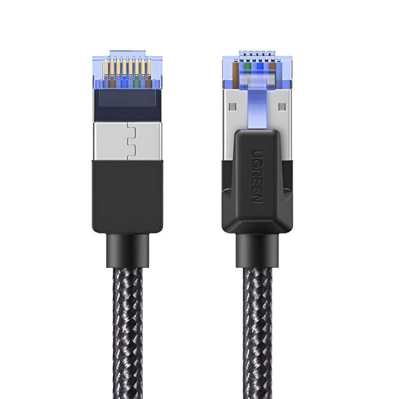 UGREEN Cat8 Nylon Braided Ethernet Cable  40Gbps with Modular Plugs  1m