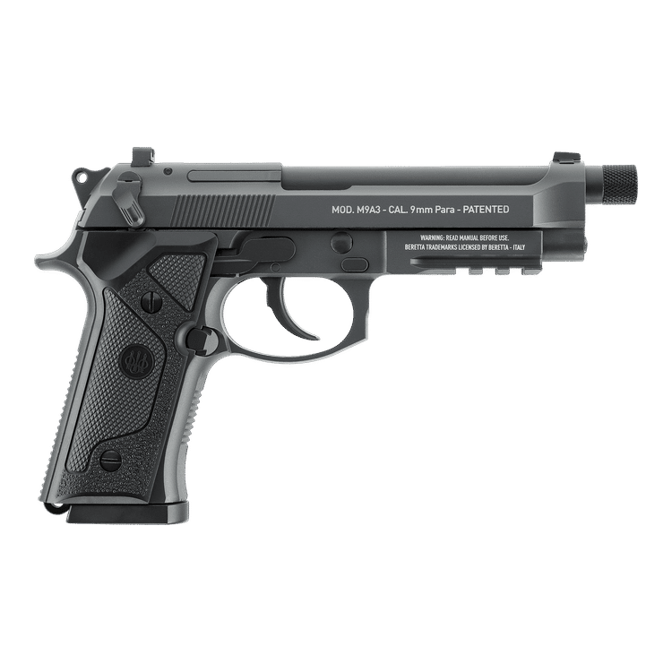 Umarex Baretta M9A3 Black & Gray Gas Gun (Semi Auto|Blowback|CO2|18+1|344 FPS|3J|4.5mm BB) 5.8419