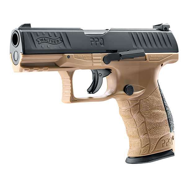 Umarex T4E Walther PPQ M2 Tan Paintball Gas Gun (Semi Auto|Blowback|CO2|8 Rounds|360 FPS|5J|.43 C...