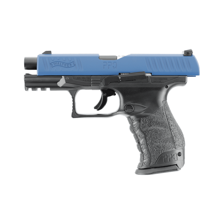 Umarex T4E Walther PPQ M2 Blue Paintball Gas Gun (Semi Auto|Blowback|CO2|8 Rounds|360 FPS|5J|.43 ...