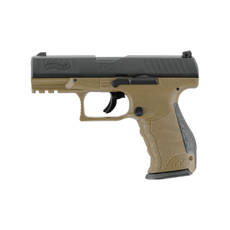 Umarex T4E Walther PPQ M2 Tan Paintball Gas Gun (Semi Auto|Blowback|CO2|8 Rounds|360 FPS|5J|.43 C...