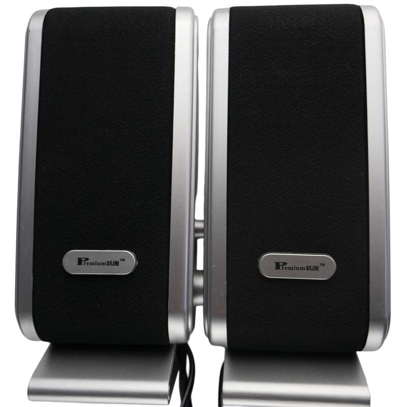 Unique USB Multimedia Speakers Black & Silver  Compact, USB Powered Sound