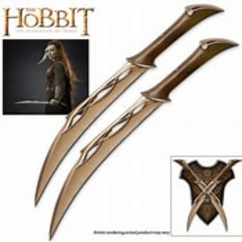 UNITED CUTLERY HOBBIT FIGHTING KNIVES OF TAURIEL Artifact UC3044