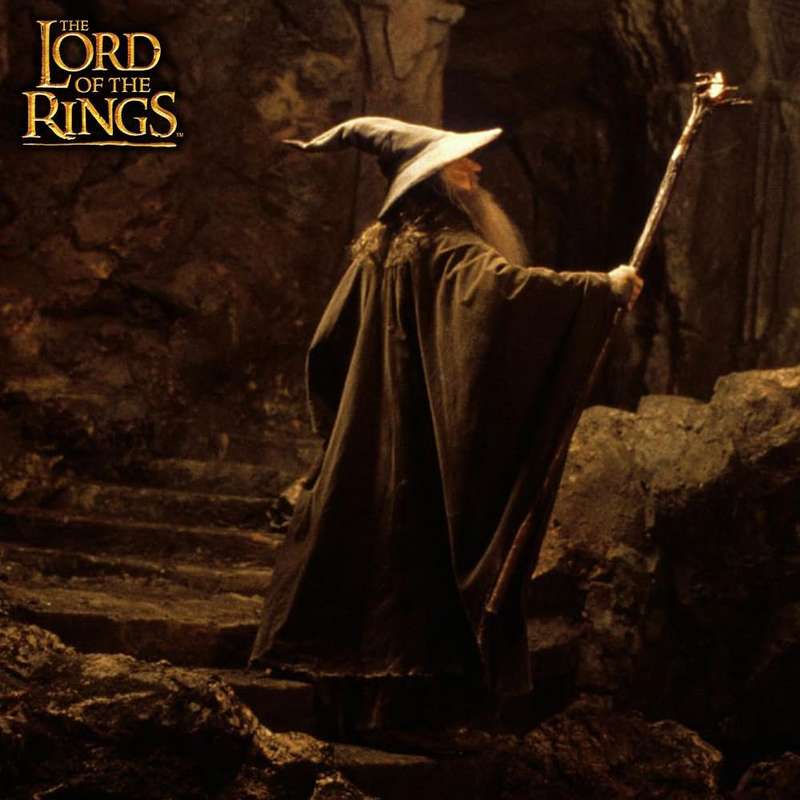 United Cutlery LOTR Illuminated Moria Staff of Gandalf | Display Plaque | Officially Licensed Rep...