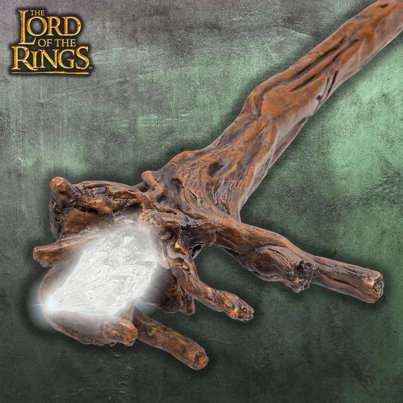 United Cutlery LOTR Illuminated Moria Staff of Gandalf | Display Plaque | Officially Licensed Rep...