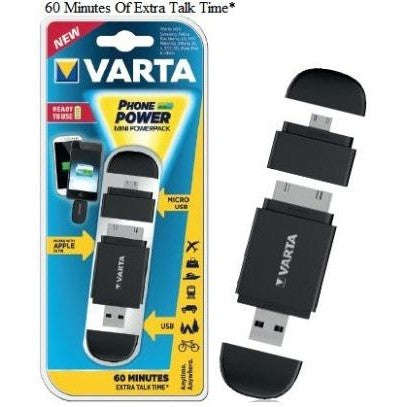 Varta Mini Powerpack Charger-Smart 2-In-1  Portable Power Bank and Cable
