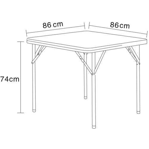 Vytal Foldable Square Serving Table 86cm - White Retail Box