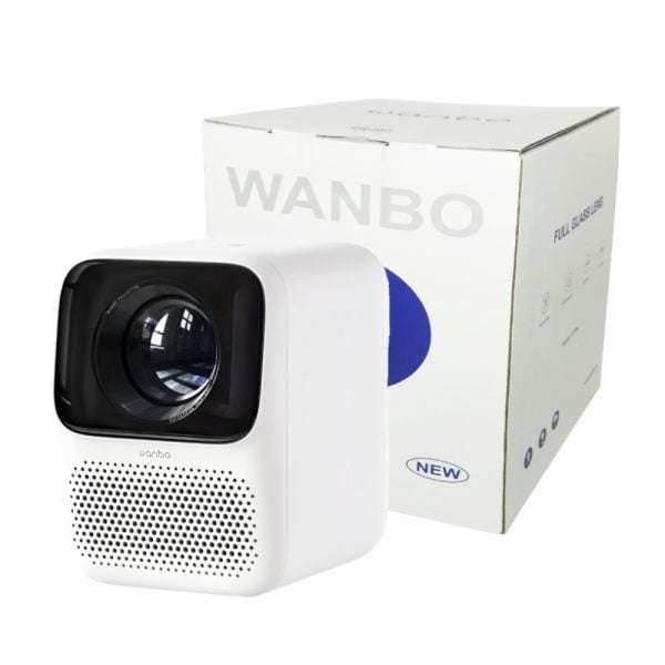 WANBO T2 MAX 1080P Smart Projector 450ANSI Lumens Android 9.0  White