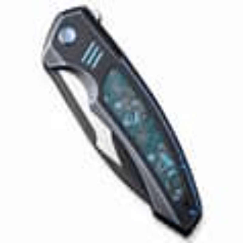 WE Hyperactive Blue / Black Titanium Handle With Arctic Storm Fat Carbon Fiber Inlay Black Stonew...