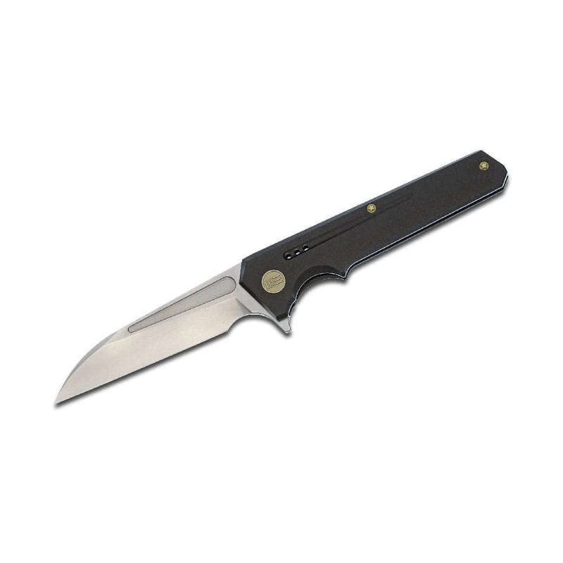 We Knife 705E Black Handle Hand Rubbed Satin Blade Knife