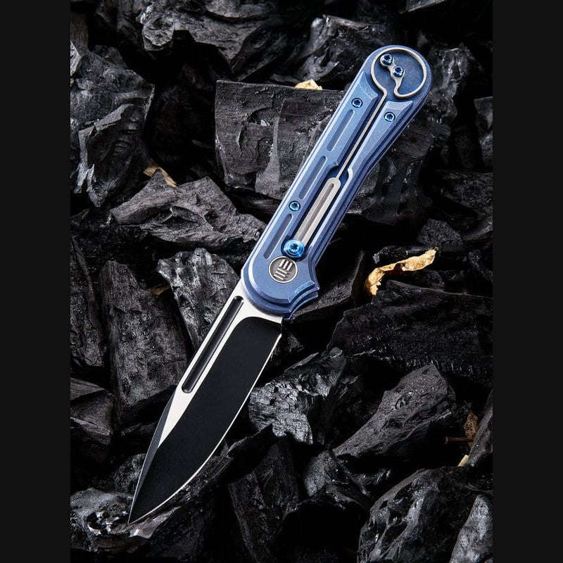 WE KNIFE BLUE TI HANDLE S35VN BLADE KNIFE- 815C