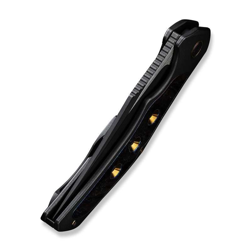 WE Knife Co., Ltd Magnetron Frame Lock 18058-4 Black Titanium and Blue Flamed Titanium CPM 20C...