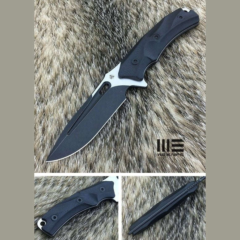 WE Knife M390 Black TI Handle Stonewash Finish Bohler- 820B
