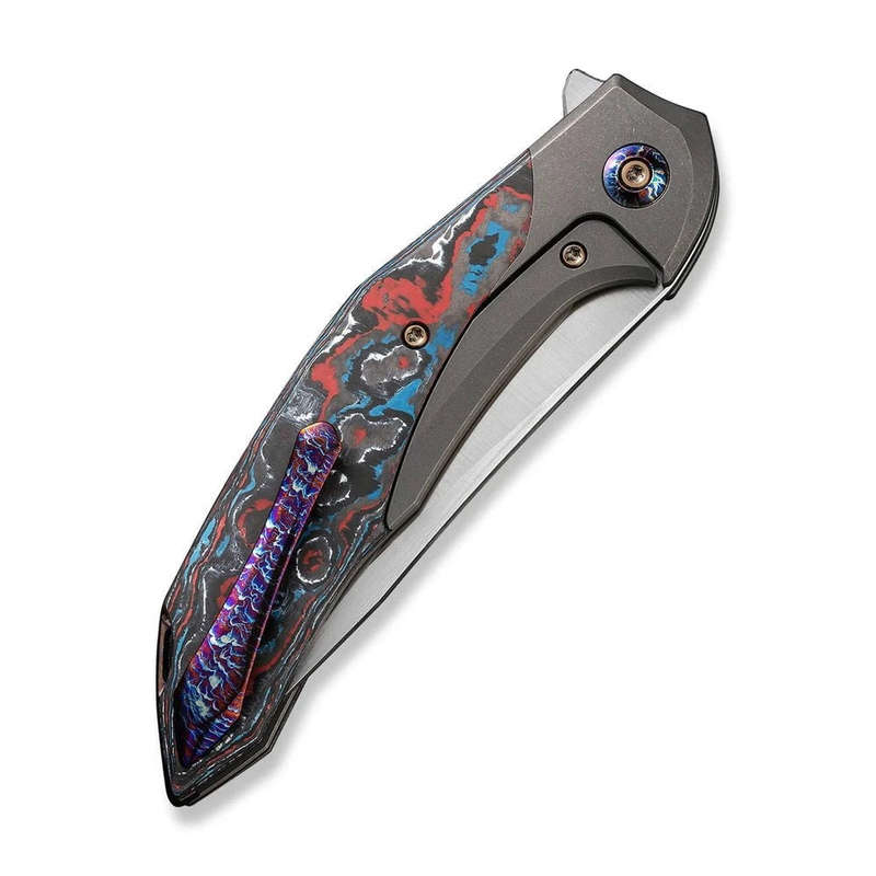 WE Knife Merata Frame Lock 22008B-2 Nebula Fat Carbon 20CV 1/310 Pocket Knives