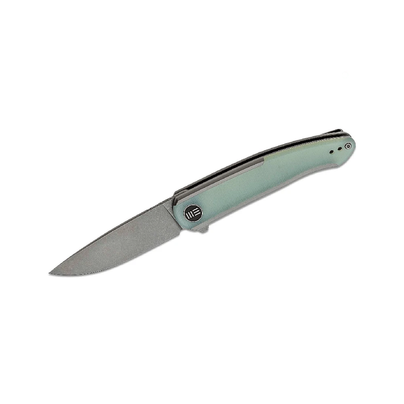 We Knife Smooth Sentinel Titanium Handle Gray/Natural With G10 Inlay  WE20043-2
