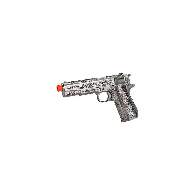 WE-Tech Heavy Weight Filigree 1911 Gas Blowback Airsoft Pistol