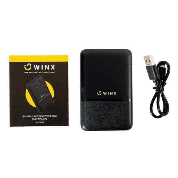 WINX GO Simple 5000mAh Power Bank  Compact and Efficient Portable Charger