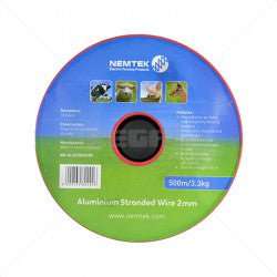 Nemtek Aluminium Stranded Wire 2.0mm 500m 4.2Kg EF44-14 - High Conductivity Fence Wire