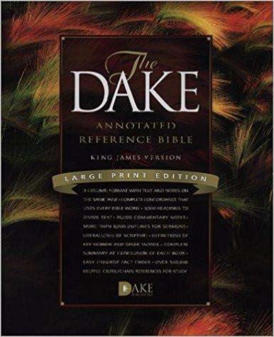 Dake Annotated Reference Bible KJV Large Print - (Black Bonded Leather) Finis Jennings Dake