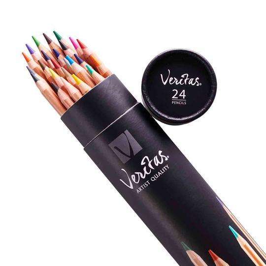 Veritas Coloring Pencils In Cylinder (Coloring Pencils) Set of 24