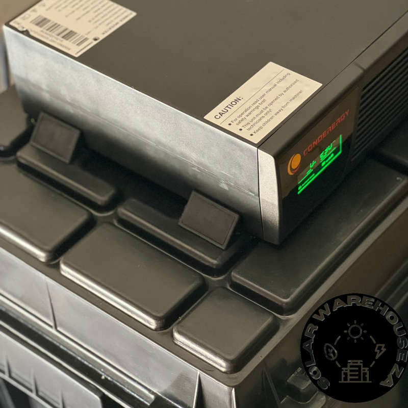 2400VA Ups Inverter + 2x 100AH Gel Battery Portable Plug & Play Trolley (Inverterter Trolley)