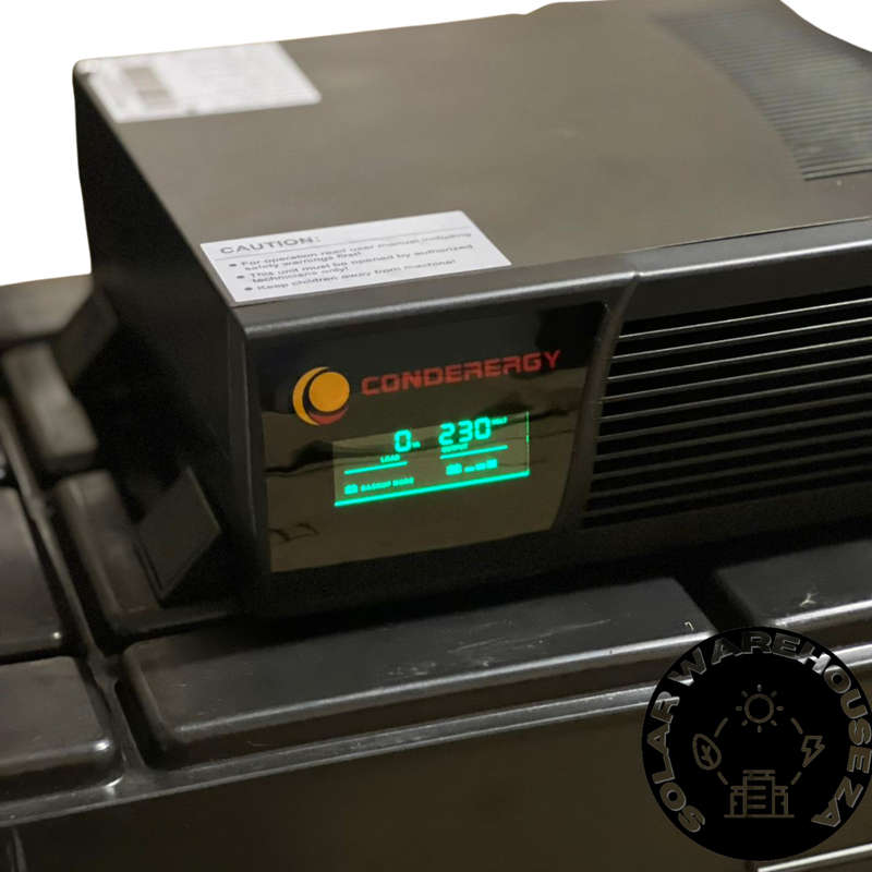 2400VA Ups Inverter + 2x 100AH Gel Battery Portable Plug & Play Trolley (Inverterter Trolley)