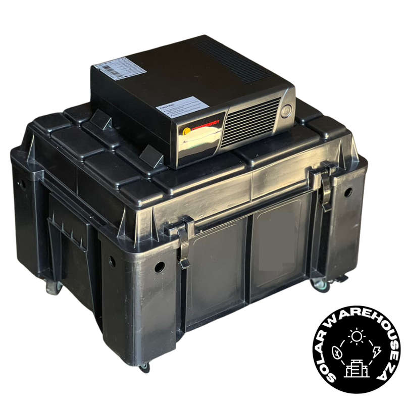 2400VA Ups Inverter + 2x 100AH Gel Battery Portable Plug & Play Trolley (Inverterter Trolley)