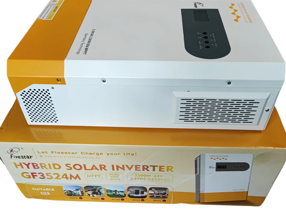 Hybrid Inverter 24V 3.5 KVA 3500 VA 80A MPT Inverter Pure Sine Wave Fivestar
