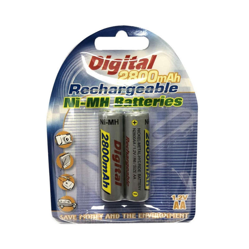 Vanson AA 2800mah Rechargeable NI-MH Batteries - 2 Pack