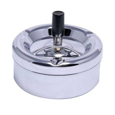 Ashtray Spinning Chrome - 11cm