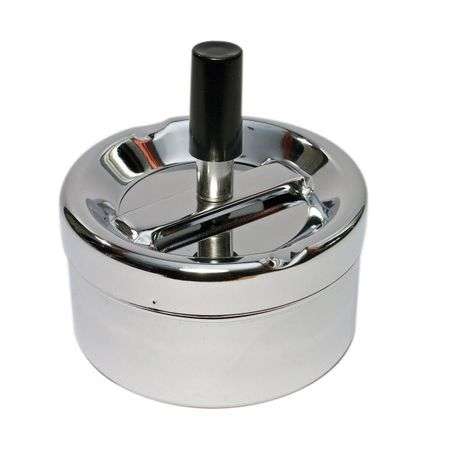 Ashtray Spinning Chrome - 9cm