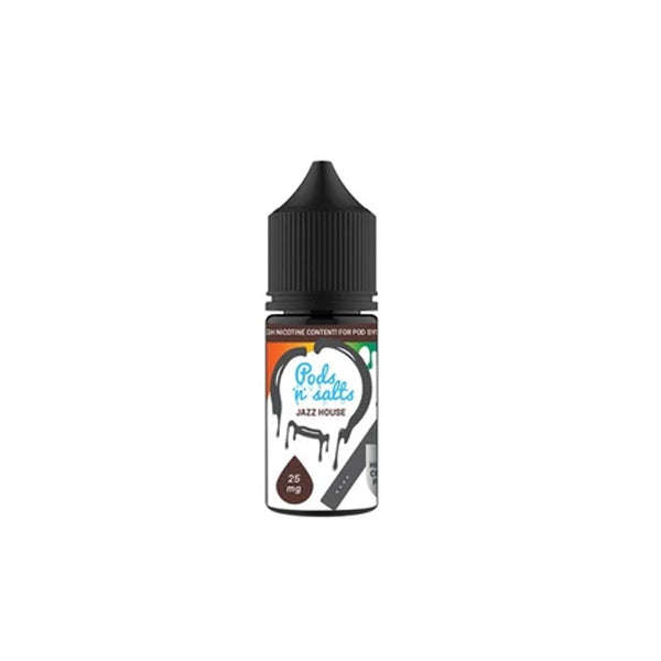 30ml Pods and Salts Nic Salt Vape Juice 25MG - Jazz house