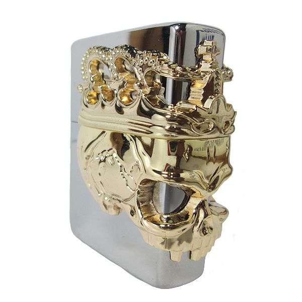 Zorro Fuel Lighter - Chrome Skull and Crown
