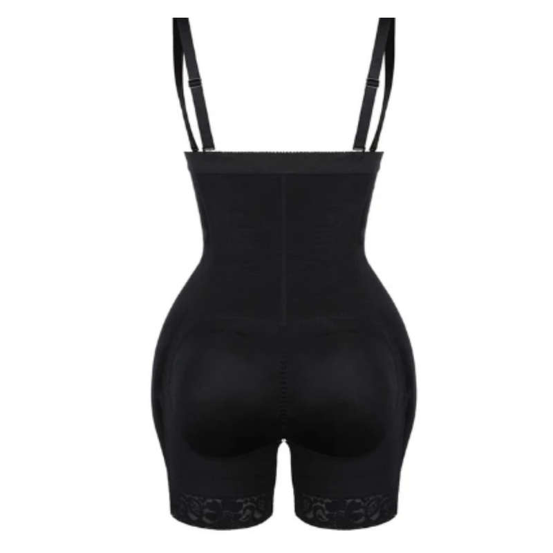 High Waist Shapewear with strips - Black,