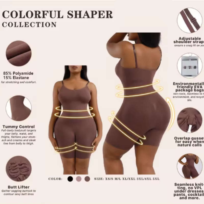 Full Body Shape wear Thigh-Size Coffee, Tummy Control.