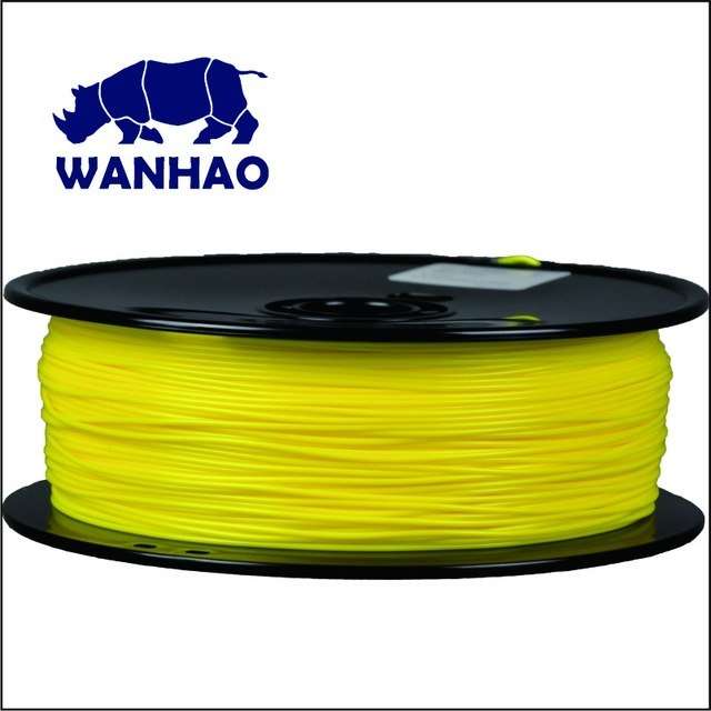Wanhao Yellow PLA 3D Printer Filament 1.75mm 1kg