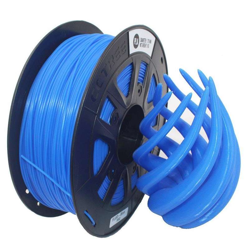 Blue Flourescent PLA 3D Printer Filament 1.75mm 1kg