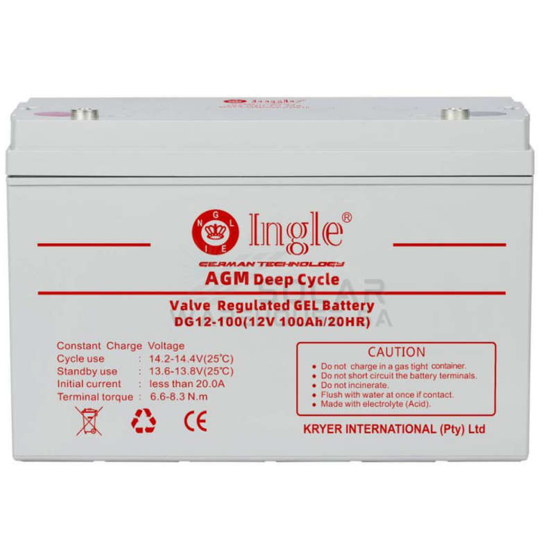 100Ah 12v Ingle German AGM Deep Cycle Gel Battery
