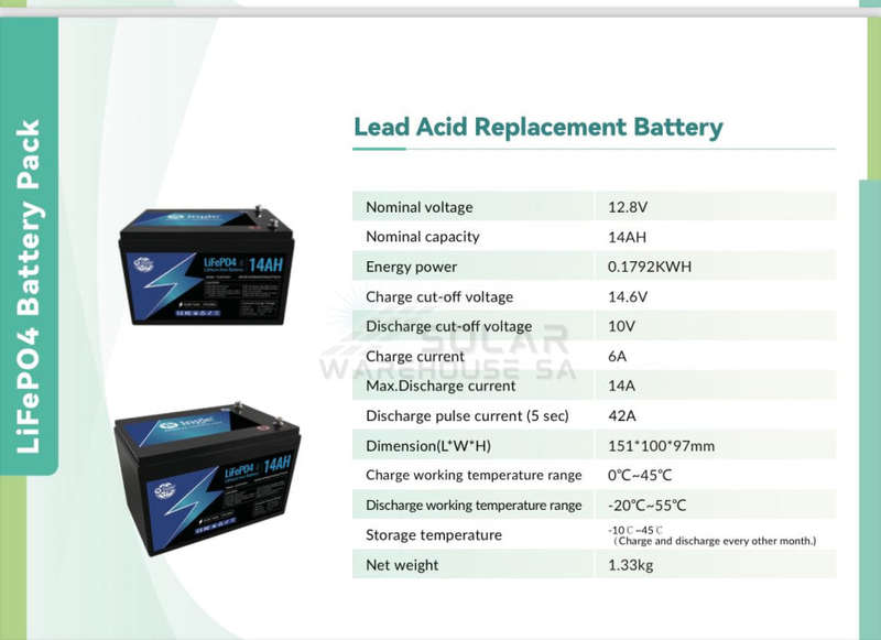 12.8v 14ah Ingle Lithium Battery