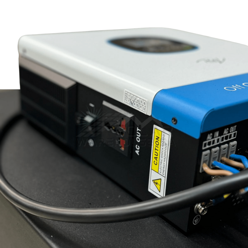 1KVA 1000W Solar Ready Hybrid Inverter Steel Trolley + 100AH Deep Cycle AGM Battery Portable Plug...