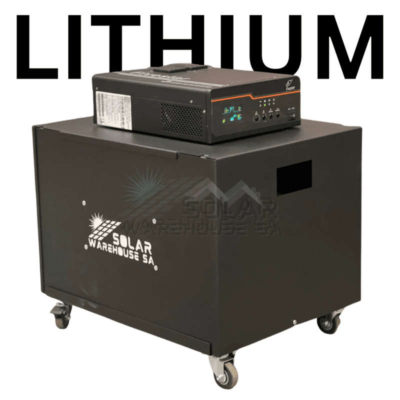 2000w 24v Hybrid Ups Solar Ready Inverter Trolley 2.4kWH Lithium Battery
