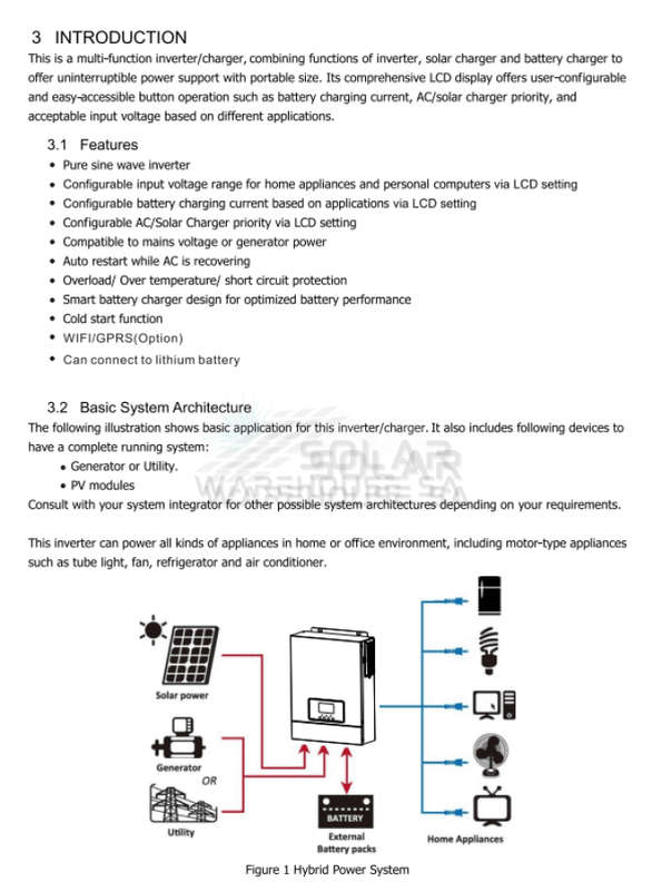 2KVA 1600W Solar Ready Hybrid Inverter Steel Trolley 2.4kwh Lithium Battery Portable Plug & Play ...