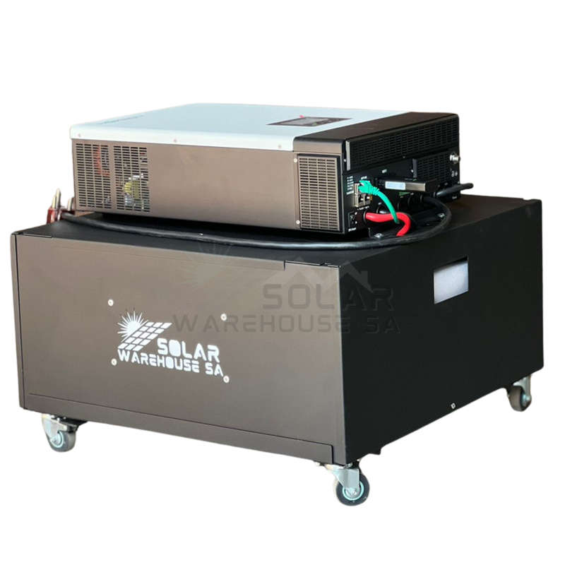 5000W Luxpower Solar Ready Hybrid Inverter Trolley 5.12 KWh Dyness Lithium Battery+Wifi