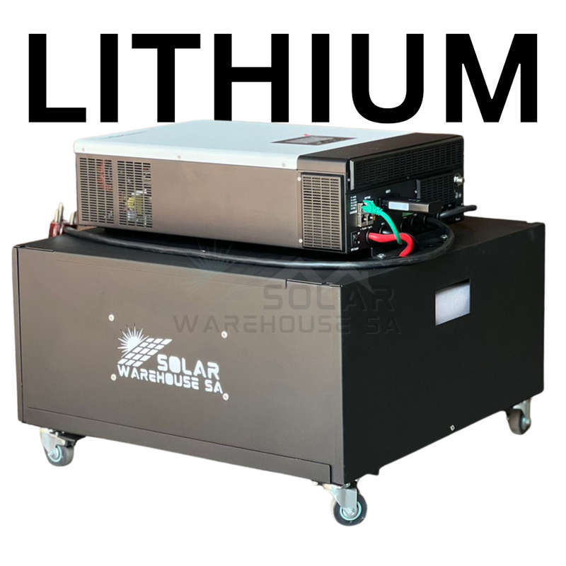 5000W Luxpower Solar Ready Hybrid Inverter Trolley 5.12 KWh Dyness Lithium Battery+Wifi