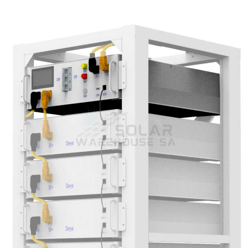 Deye 61.44kWh HV Battery Set (Including 12pcs 5.12kWh battery, 3U Rack and HV control box)