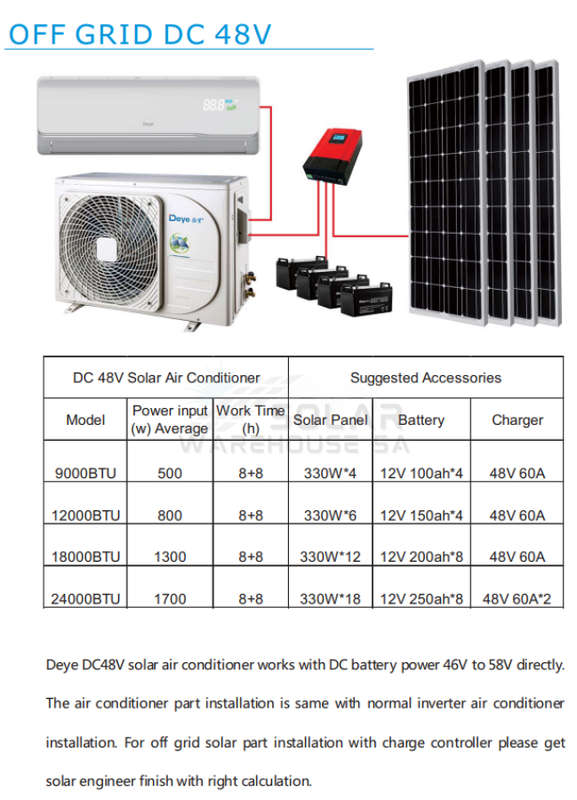 Deye Solar Air Conditioner 18000 BTU